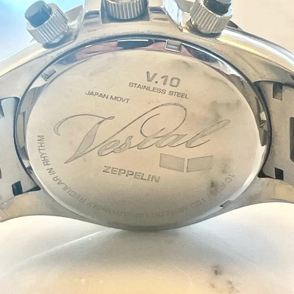 Vestal Silver Zeppelin Chronograph Watch - Picture 5 of 5